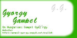 gyorgy gampel business card